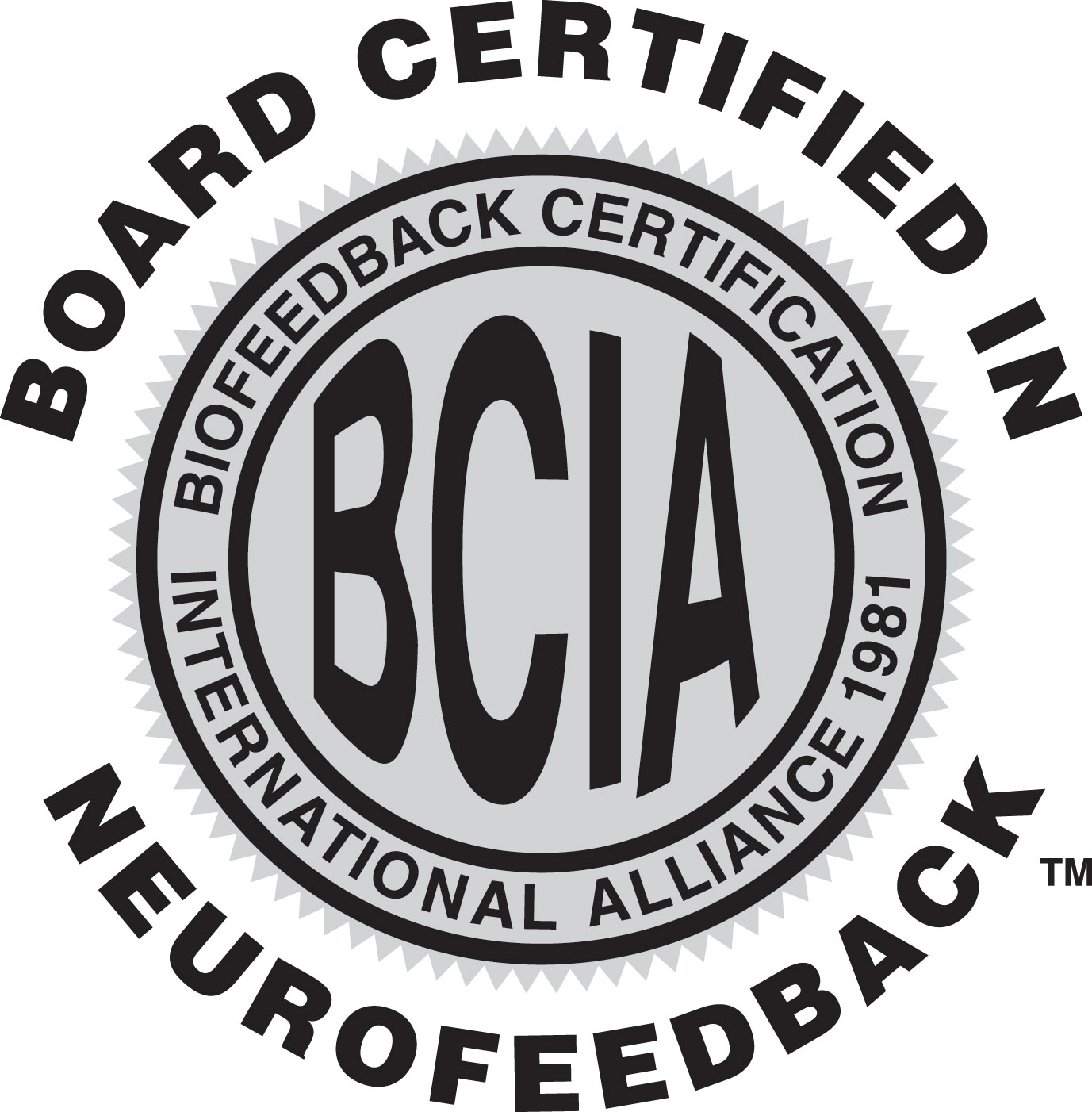 BCIA – Biofeedback Certification International Alliance 1981 logo